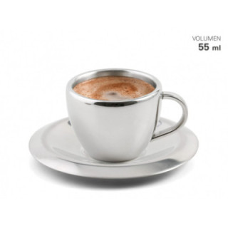 Šálek s podšálkem na espresso nerez - 55 ml | Kvalita v kuchyni