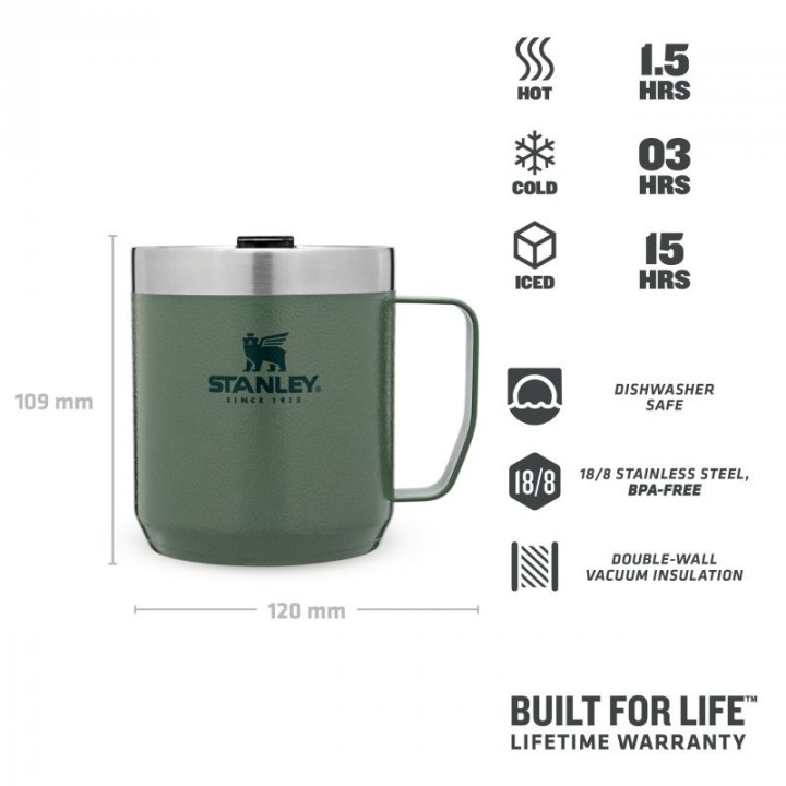 Termohrnek STANLEY Camp Mug 350 ml zelený | Kvalita v kuchyni