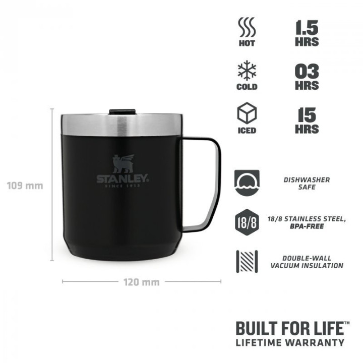 Termohrnek STANLEY Camp mug 350ml černý mat | Kvalita v kuchyni