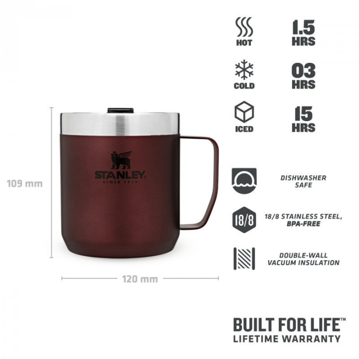 Termohrnek STANLEY Camp mug 350ml vínová | Kvalita v kuchyni
