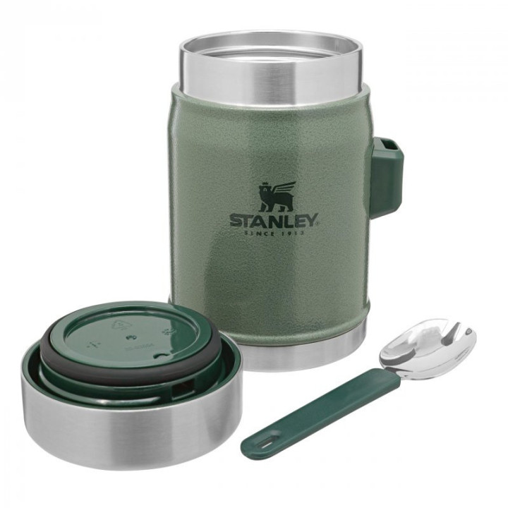 STANLEY termoska jídelní 400ml se lžící/vidličkou zelená