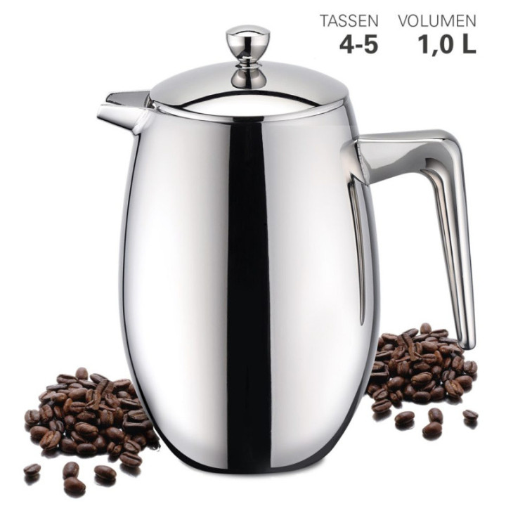 Kafetiéra french press termo 1,0L lesk nerez | Kvalita v kuchyni
