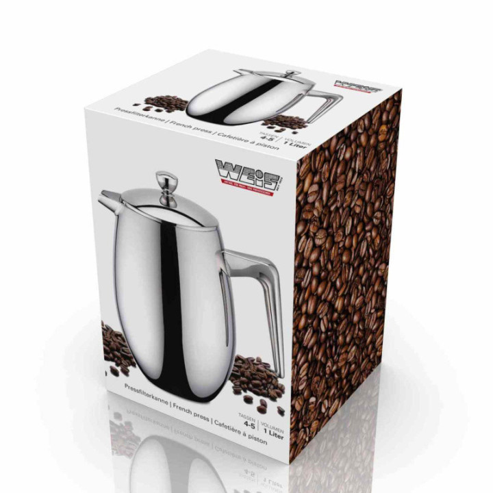 Kafetiéra french press termo 1,0L lesk nerez | Kvalita v kuchyni