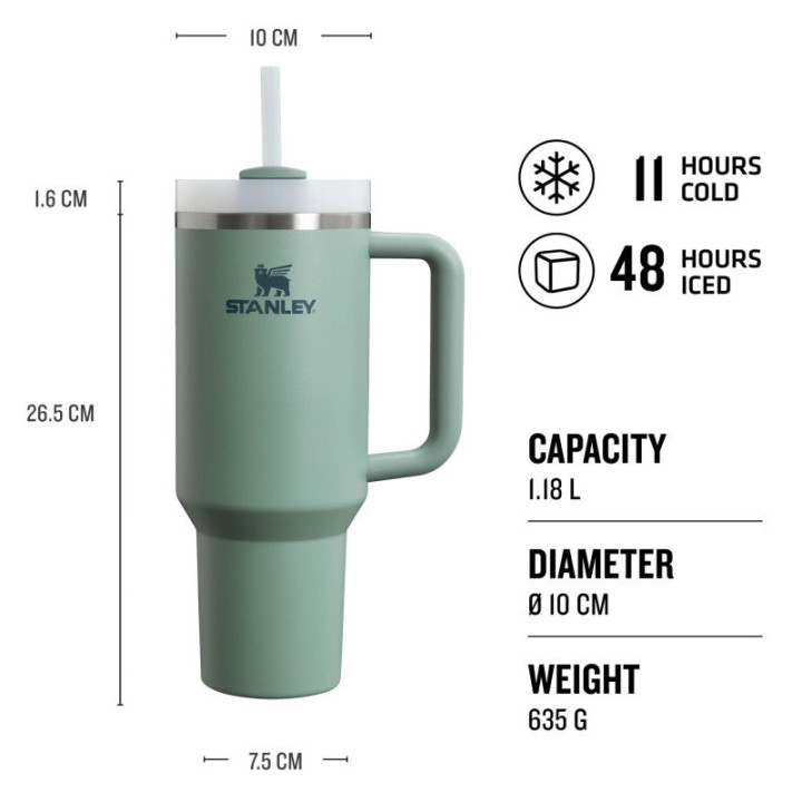 STANLEY Quencher H2.O FlowState Tumbler 1180 ml Shale