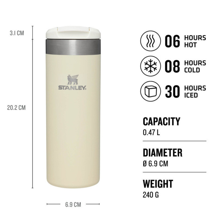 STANLEY Termohrnek AeroLight Transit 470 ml Cream Metallic