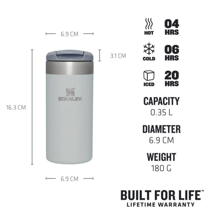 STANLEY Termohrnek AeroLight Transit 350 ml Fog metallic světle šedá
