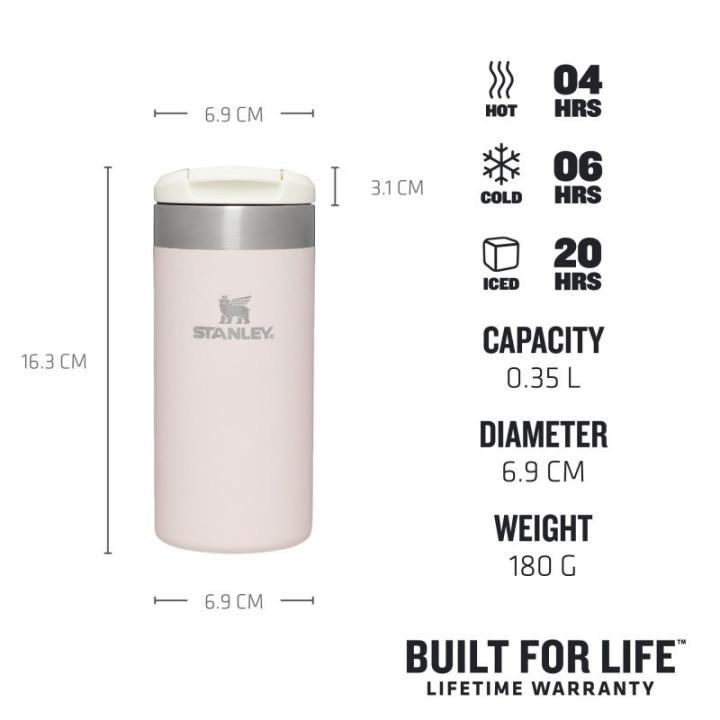STANLEY Termohrnek AeroLight Transit 350 ml Rose quartz metallic růžová