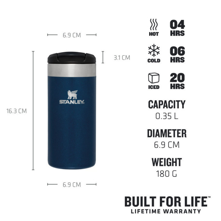 STANLEY Termohrnek AeroLight Transit 350 ml Roayal blue metallic modrá