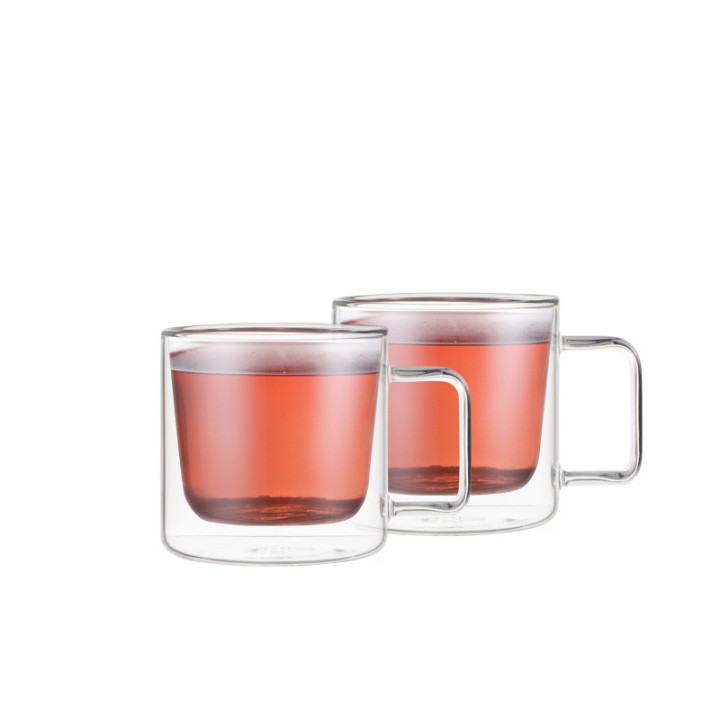 Moderní dvoustěnné hrnky - L 250 ml | Sada 2 kusů
